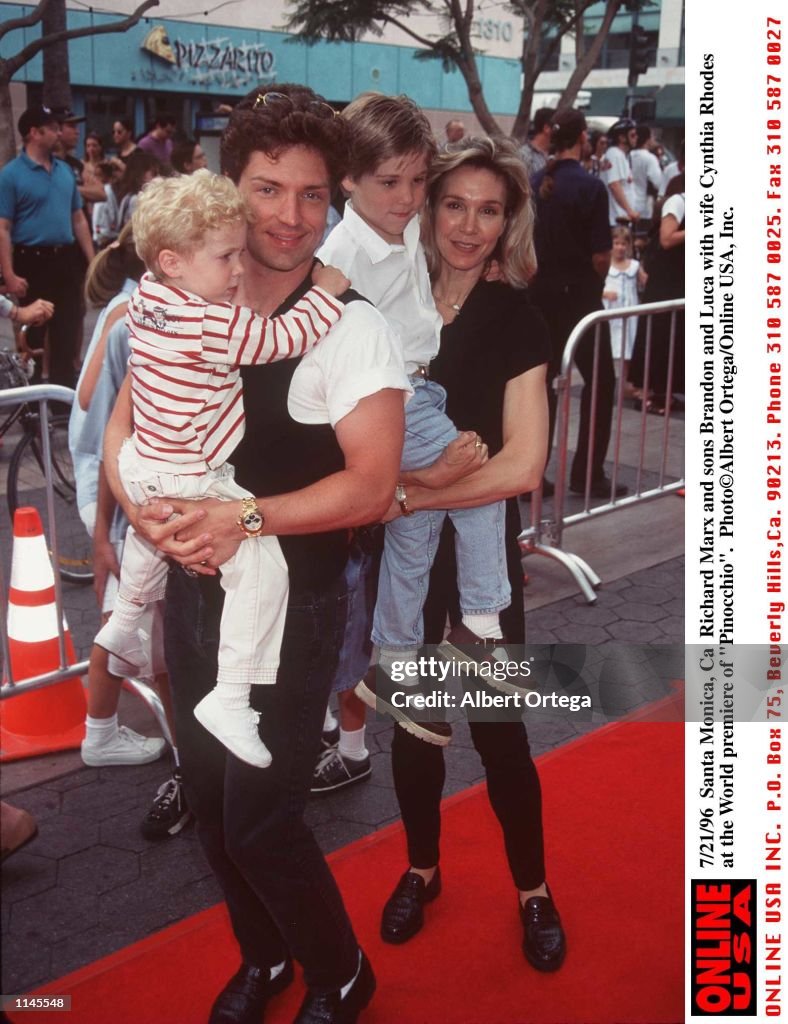 Santa Monica, Ca Richard Marx with wife Cynthia Rhodes and sons... News