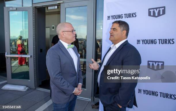 Jim Obergefell and Cenk Uygur attends the Watchdog Correspondents Preamble Party on April 27, 2019 in Washington, DC.