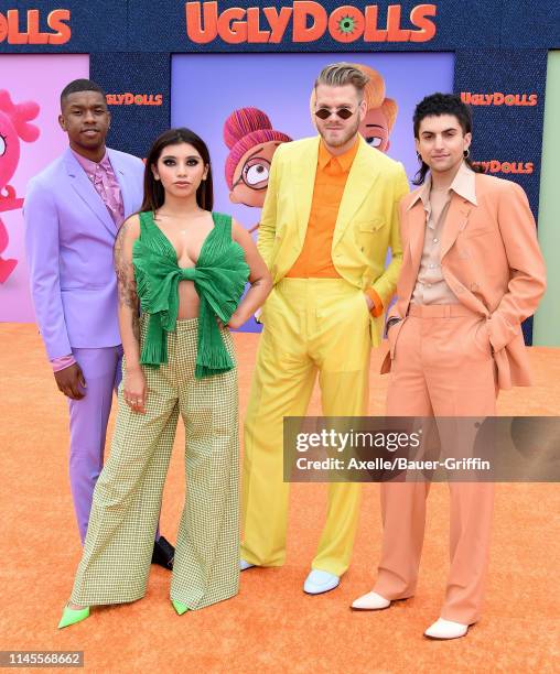 Matt Sallee, Kirstin Maldonado, Scott Hoying, and Mitch Grassi of Pentatonix attend STX Films World Premiere of "UglyDolls" at Regal Cinemas L.A....