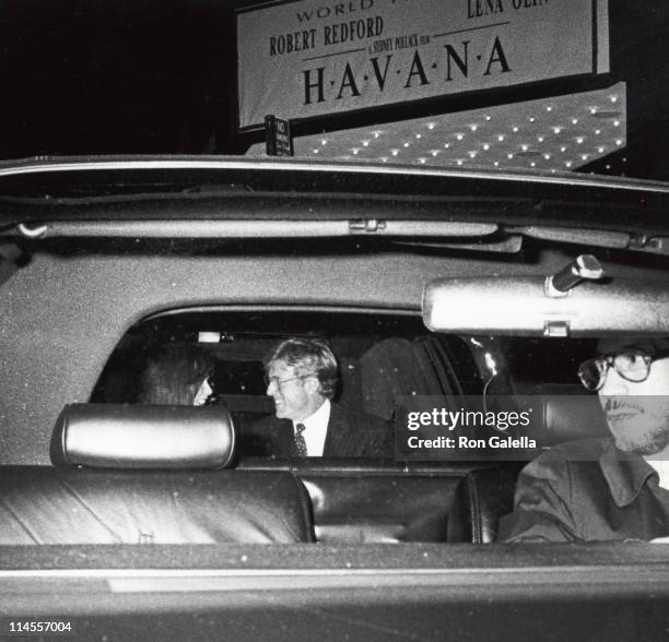 Lena Olin and Robert Redford during "Havana" Premiere -December 10, 1990 at The Ziegfeld Theater in New York City, New York, United States.