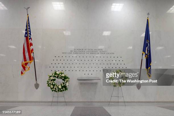 The CIA Memorial Wall in the lobby of the CIA Headquarters has stars signifying the agents and contractors killed in the line of duty working for the...