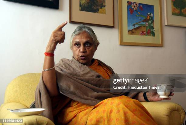 Delhi Chief Minister Sheila Dikshit during an interview with Hindustan Times at her residence, in New Delhi.