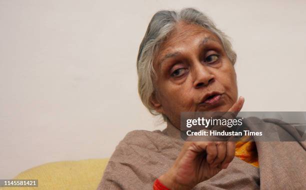 Delhi Chief Minister Sheila Dikshit during an interview with Hindustan Times at her residence, in New Delhi.