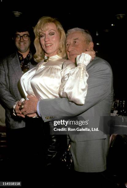 Lee Meredith and Mickey Spillane during Tekno Comix Sci-Fi Stars Party at Planet Hollywood in New York City, New York, United States.