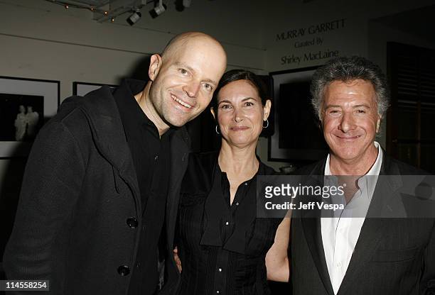 Marc Forster, Lisa Hoffman and Dustin Hoffman during Lisa Hoffman Launches her Night and Day 24 Hour Skincare Line - Inside at APOTHIA at Fred Segal...