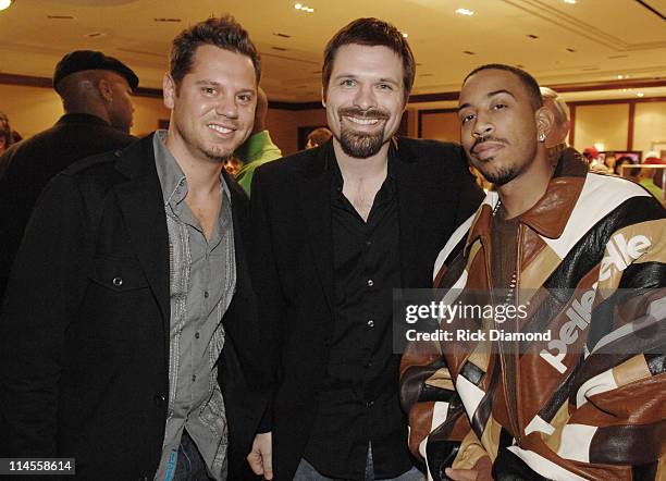 Tai Anderson of Third Day, Mac Powell of Third Day and Ludacris