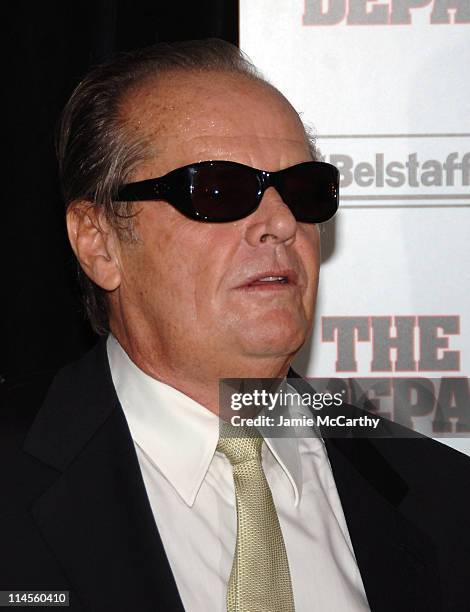 Jack Nicholson during New York Premiere of "The Departed" to Benefit the Film Foundation at Ziegfeld Theatre in New York City, New York, United...