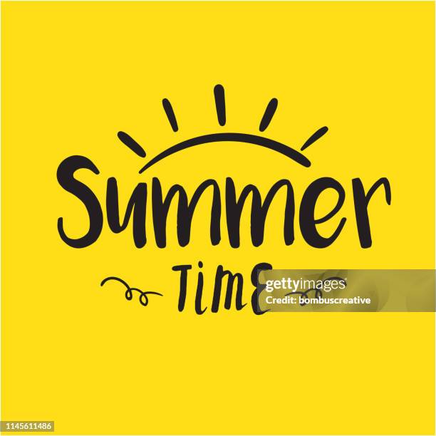 summer holiday - summer vacation logo stock illustrations