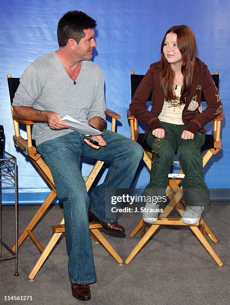 Simon Cowell and Bianca Ryan, winner of the first season