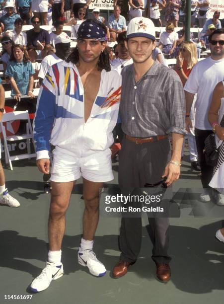 Richard Grieco and Christian Slater during 8th Annual Celebrity Tennis Classic Benefit Make-A-Wish Foundation in Manhattan Beach, California, United...