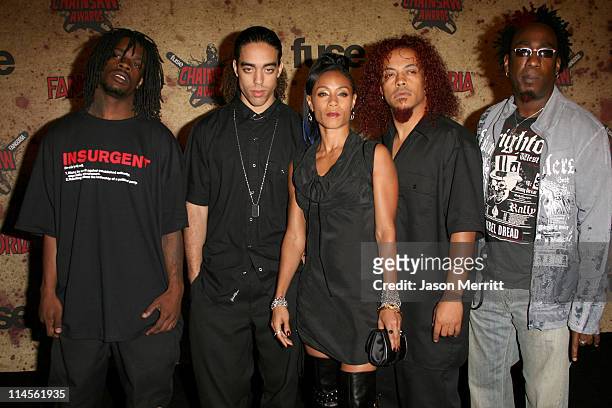 Jada Pinkett-Smith and her band Wicked Wisdom during Fuse Fangoria Chainsaw Awards - Arrivals at Orpheum Theatre in Los Angeles, California, United...