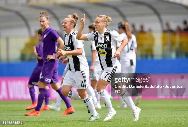 Juventus player Valentina Cernoia celebrates the 0-2 goal during the Women Coppa Italia Final match between Juventus Women and ACF Fiorentina Stadio...
