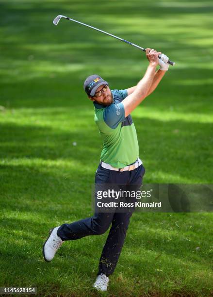 Kalle Samooja of Finland plays his second shot on the 6th hole during Day Four of the Trophee Hassan II at Royal Golf Dar Es-Salam on April 28, 2019...