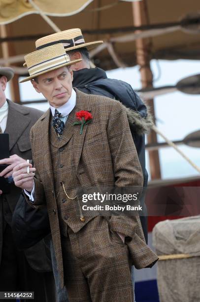 Steve Buscemi filming on location for "Boardwalk Empire" on May 23, 2011 in the Brooklyn borough of New York City.