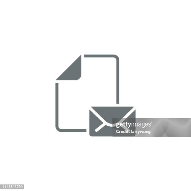 mail icon - selective focus office stock illustrations