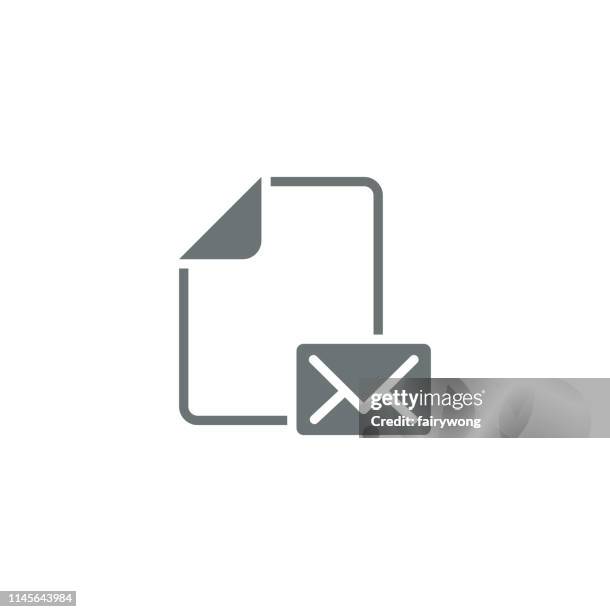 mail icon - selective focus office stock illustrations