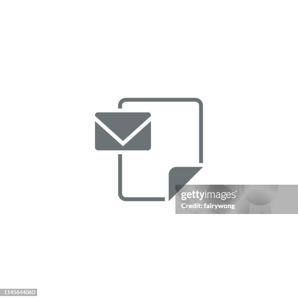 mail icon - selective focus office stock illustrations