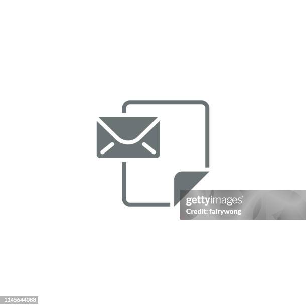 mail icon - selective focus office stock illustrations