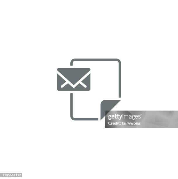 mail icon - selective focus office stock illustrations