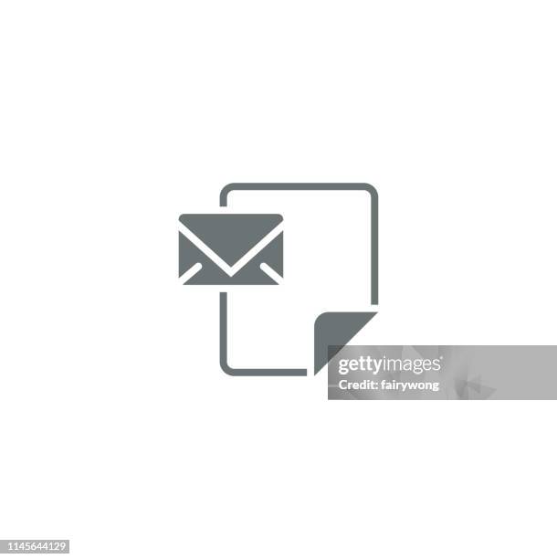 mail icon - selective focus office stock illustrations