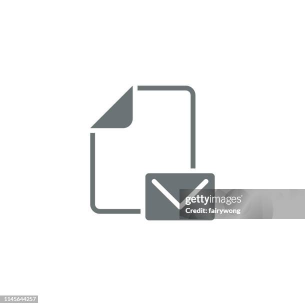 mail icon - selective focus office stock illustrations