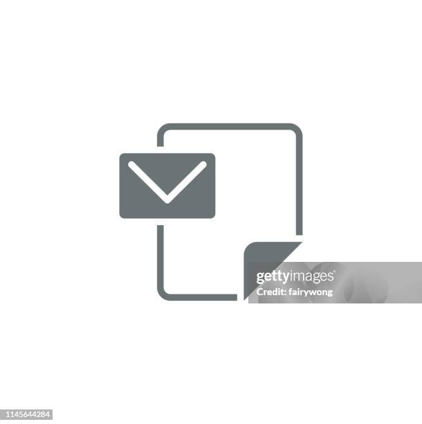 mail icon - selective focus office stock illustrations