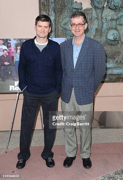 Michael Schur and Greg Daniels attends "Parks And Recreation" EMMY Screening at Leonard Goldenson Theatre on May 23, 2011 in Hollywood, California.