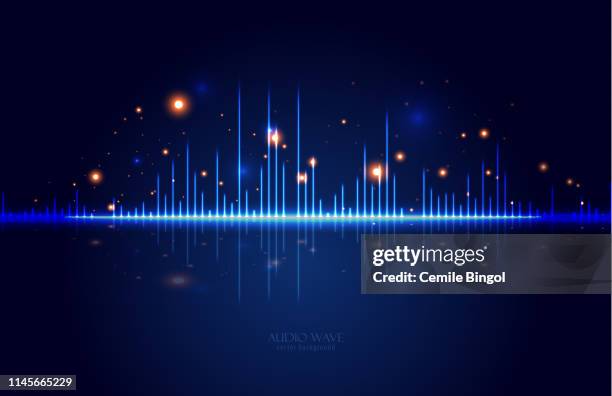 stockillustraties, clipart, cartoons en iconen met audio golven vector achtergrond - techno background