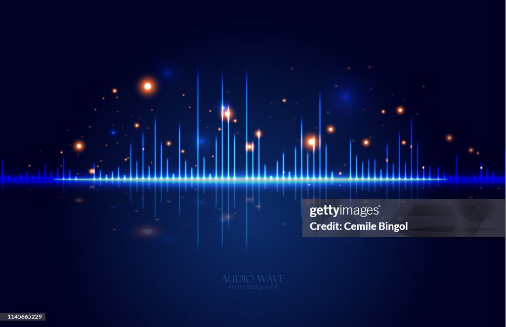 Audio Waves Vector Background