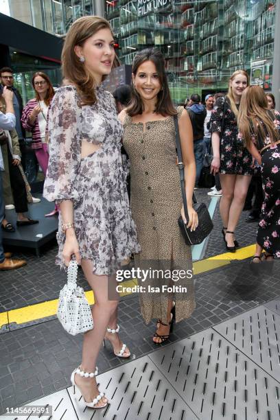 Paulina Swarovski and Grace Capristo attend the Mazda Spring Cocktail at Sony Centre on May 23, 2019 in Berlin, Germany.