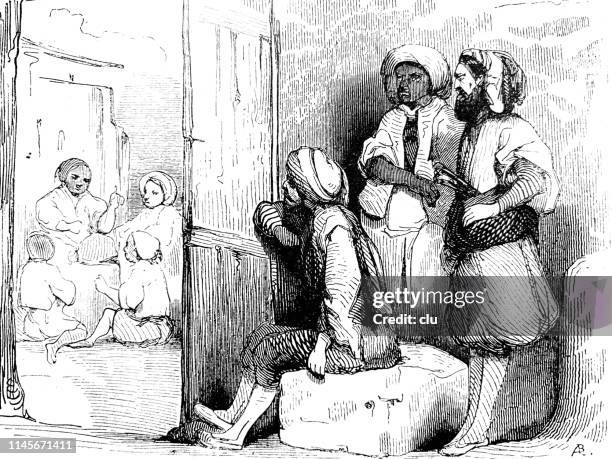 men eavesdrop on women's conversations - eavesdropping stock illustrations