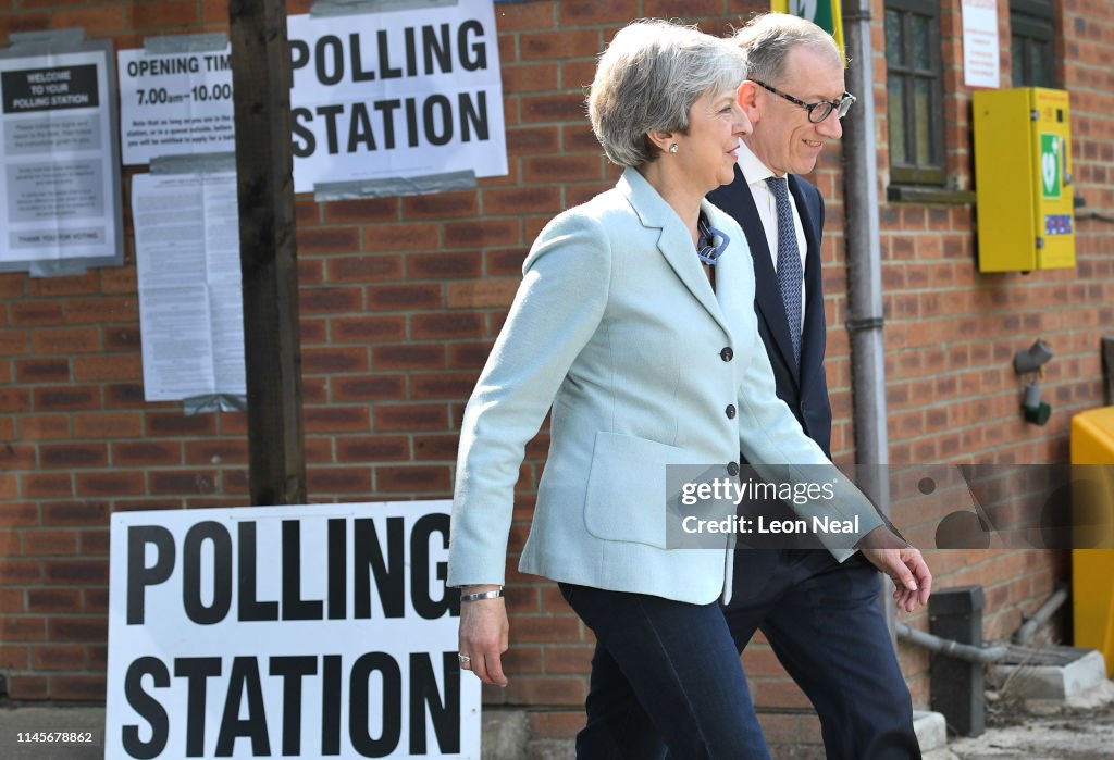 British Political Figures Vote In The European Elections