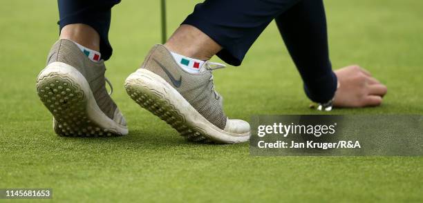 Francesca Fiorellini of Italy in action during the final round of the R&A Girls U16 Amateur Championship at Fulford Golf Club on April 28, 2019 in...