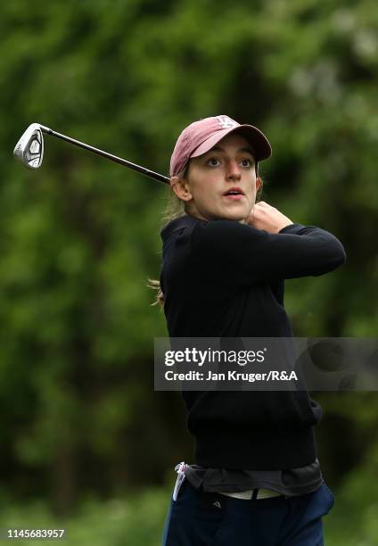 Matilda Innocenti Angelini of Italy in action during the final round of the R&A Girls U16 Amateur Championship at Fulford Golf Club on April 28, 2019...