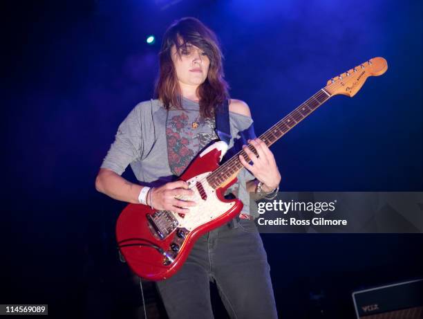 Theresa Wayman of Warpaint performs on stage during the Stag And Dagger Festival at O2 ABC on May 21, 2011 in Glasgow, United Kingdom.