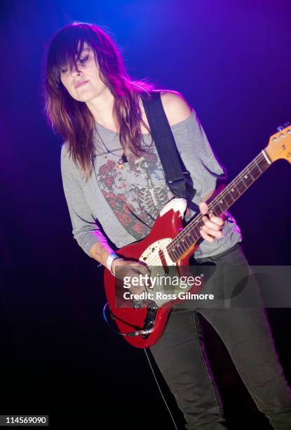 Theresa Wayman of Warpaint performs on stage during the Stag And Dagger Festival at O2 ABC on May 21, 2011 in Glasgow, United Kingdom.