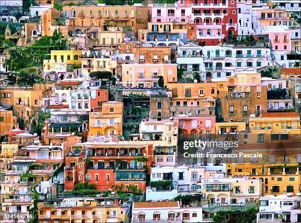 positano, amalfi coast, italy - positano italy stock pictures, royalty-free photos & images