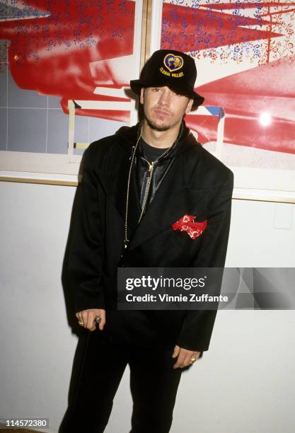 Donnie Wahlberg of New Kids On The Block at Spago's, Los Angeles, California, circa 1990.