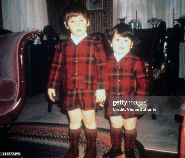 Brothers Jonathan Knight and Jordan Knight of New Kids On The Block as children, circa 1973.