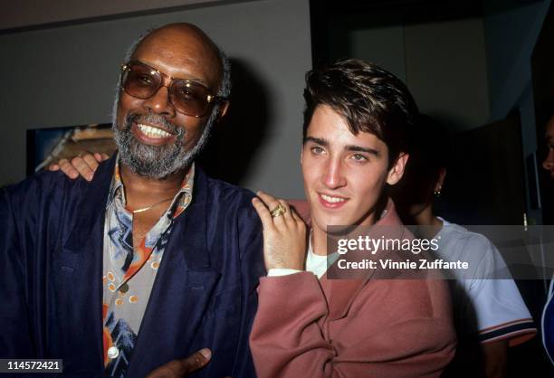 Singer Jonathan Knight of New Kids On The Block with unknown, circa 1990.