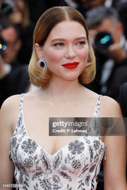 Lea Seydoux on the red carpet for "Oh Mercy! " during the 72nd Cannes Film Festival at the Palais des Festivals on May 22, 2019 in Cannes, France.