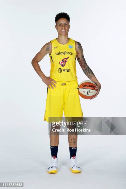 Candice Dupree of the Indiana Fever poses for a portrait during the WNBA Media Day at Bankers Life Fieldhouse on May 20, 2019 in Indianapolis,...