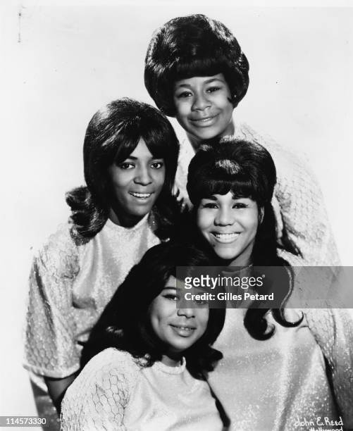 1st JANUARY: Ray Charles' backing singers The Raelettes posed together in 1965. Clockwise from top: Merry Clayton, Clydie King, Gwendolyn Berry and...