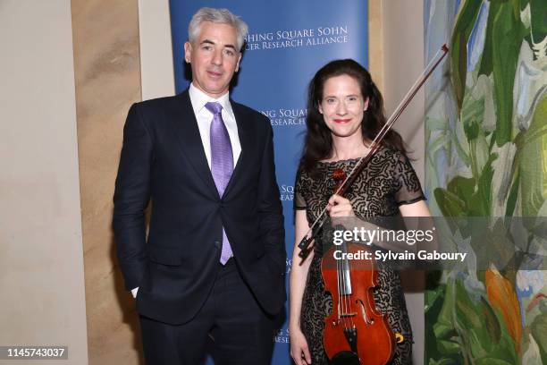 Bill Ackman and Stephanie Oestreich attend 2019 Pershing Square Sohn Prize Dinner at Consulate General of France on May 22, 2019 in New York City.