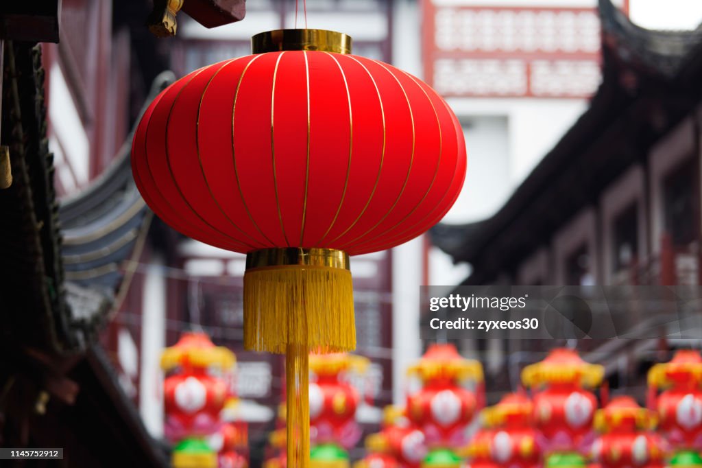 Red lanterns in Chinese New Year,China - East Asia,