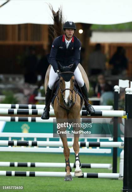 Kevin Staut on Nilane D Elle Z competes in Mag Jlt prix n.3 during the CSIO Piazza di Siena at Villa Borghese in Rome, Italy on May 23, 2019