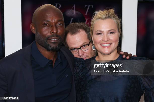 Actors Jimmy Jean-Louis, Jack Coleman and Kathleen McClellan attend the Los Angeles Special Screening Of "Rattlesnakes" at Downtown Independent on...