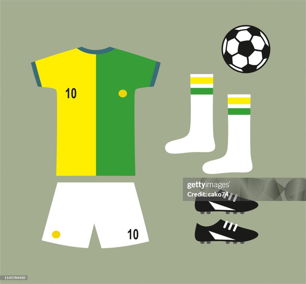 Soccer football team uniform set