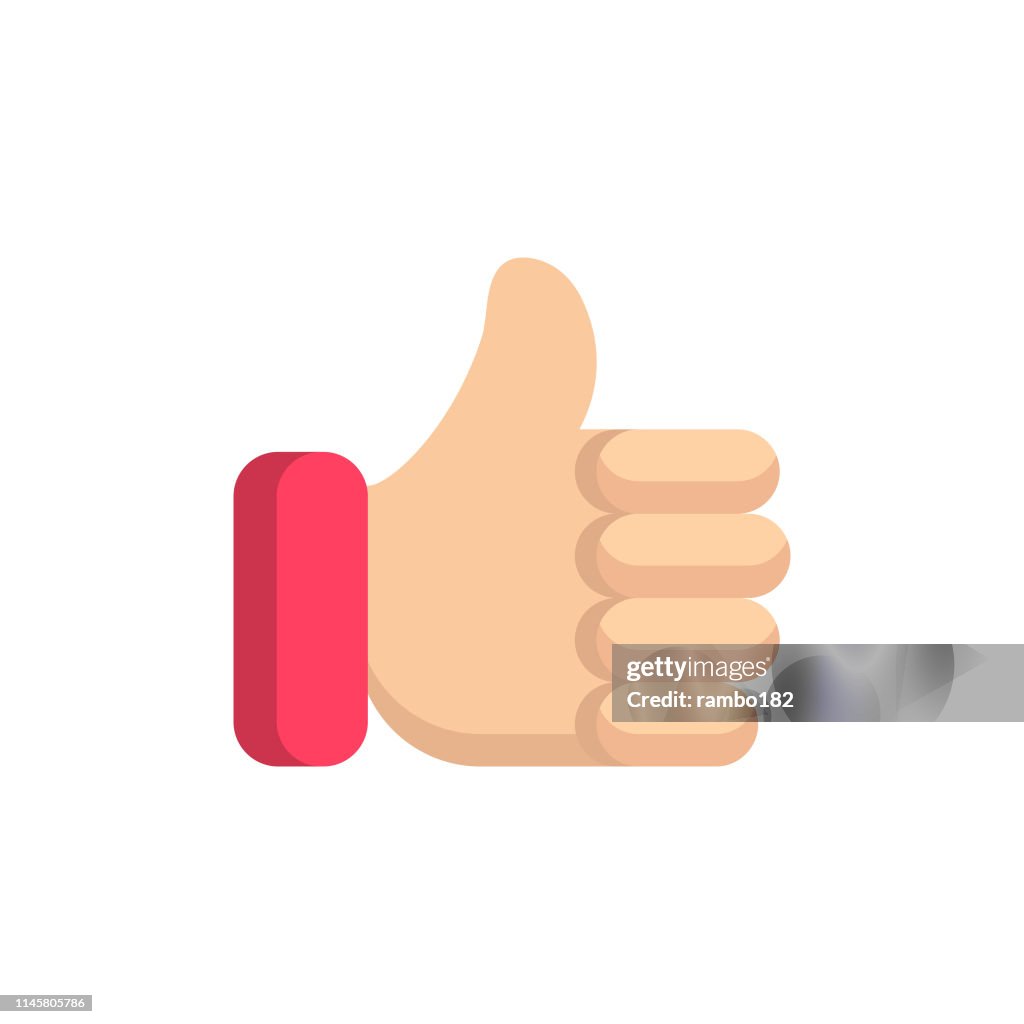 Like Button Flat Icon. Pixel Perfect. For Mobile and Web.