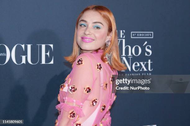 Miranda Makaroff attends the VIII VOGUE 'Who´s On Next' party photocall at Gran Maestre Theatre in Madrid, Spain on May 23, 2019